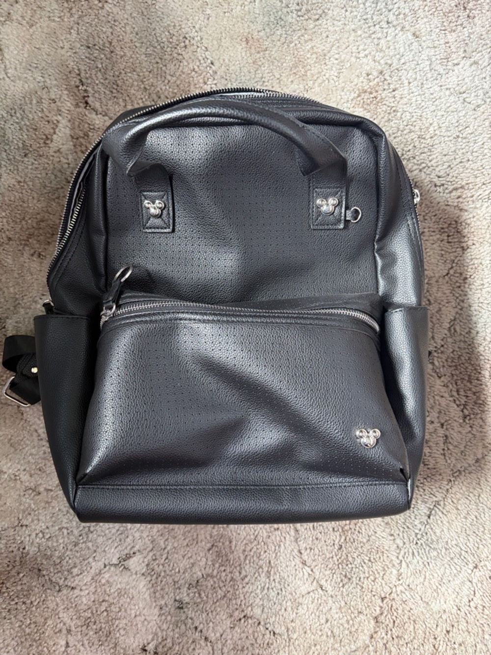 Disney Black Faux Leather Backpack for Women